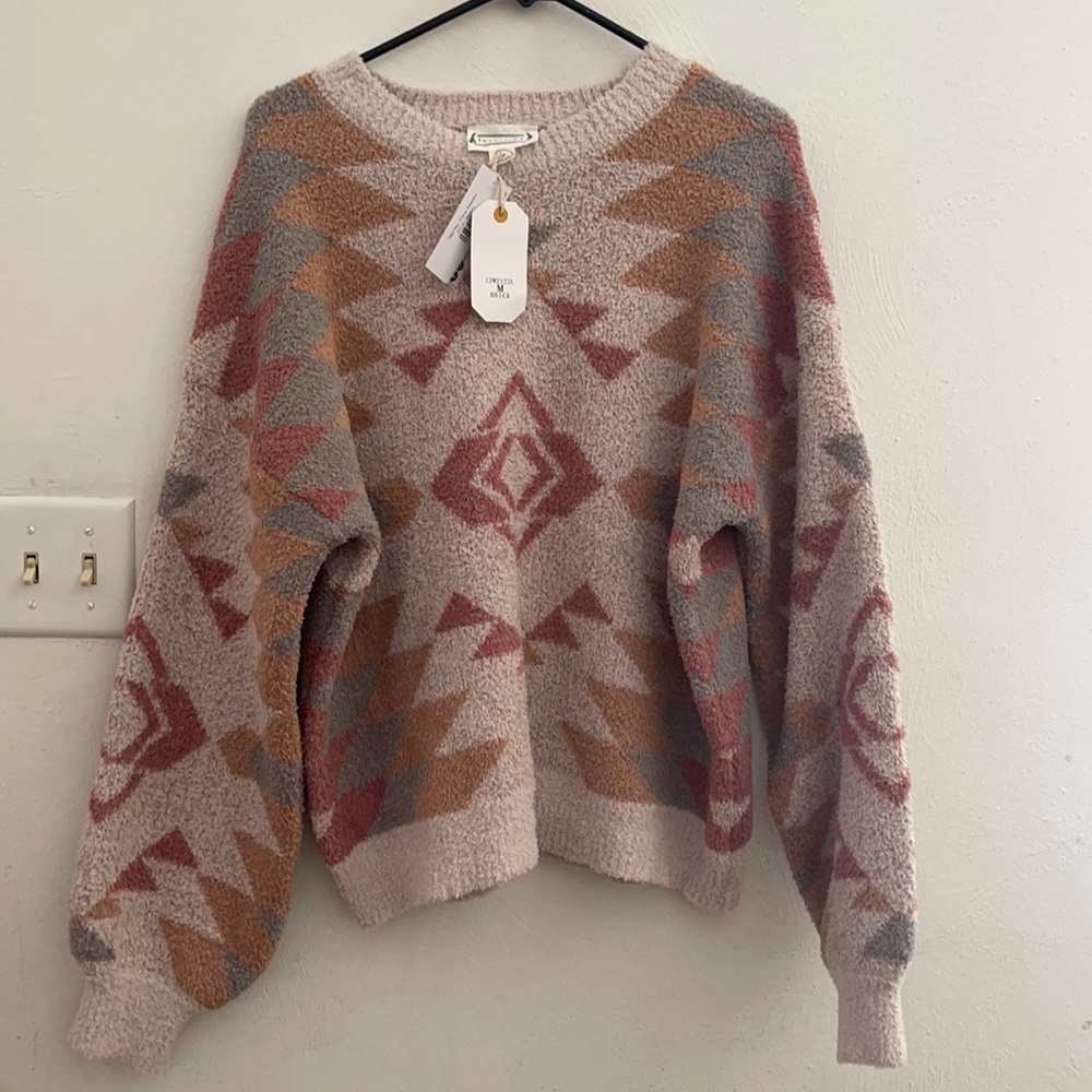 Size medium new with tags chenille tribal sweater